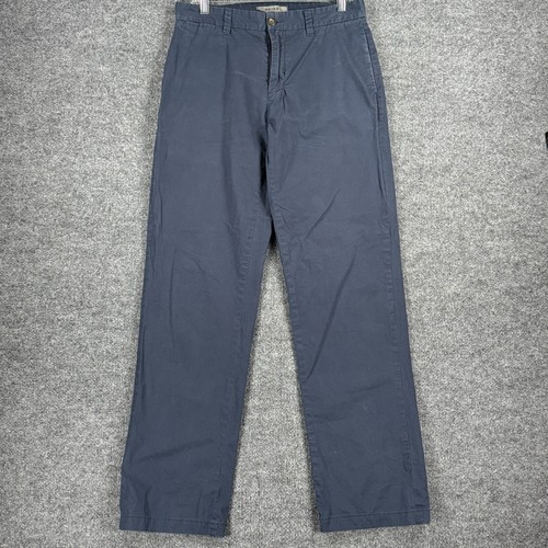 Reiss, Reiss Chino Pants Mens 30x32 Navy Blue 100% Cotton Straight Flat Front Casual