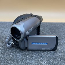 Sony Handycam DCR-DVD202E Handheld DVD Camcorder Silver Tested Working