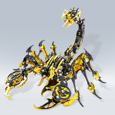 3D Metal Black Gold Scorpion King Toys Assembly Educational DIY Jigsaw Puzzle