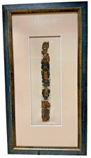 PRE COLUMBIAN TEXTILE FRAGMENT FROM PERU ARCHIVAL FRAMED WITH COA AND PROVENANCE