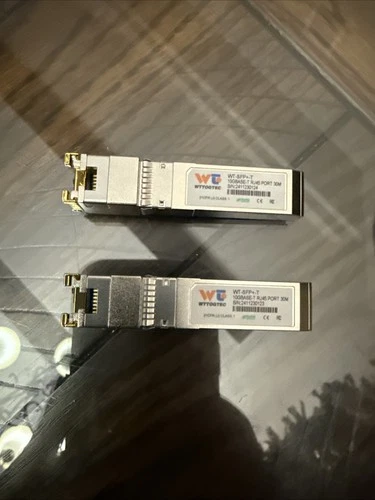 2-PACK 10G SFP+ to RJ-45 Transceiver, 1.25/2.5/5/10G-T Copper SFP+ CAT6a Module