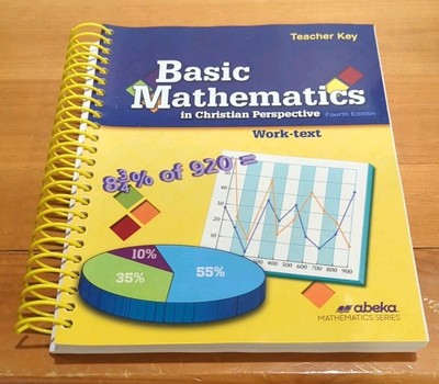 Abeka Basic Mathematics Work-Text 4th Edition Teacher Key (2020, Spiral) NEW!