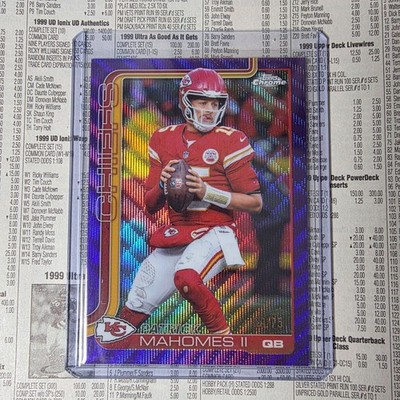 2025 Topps Chrome Football PATRICK MAHOMES ♒️ PURPLE WAVE SSP /75 🏉 #148