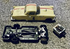 Vintage Ideal Motorific Racing Slot Car Thunderbird Chassis Body Motor Damaged