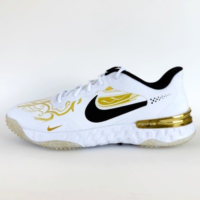 Nike Alpha Huarache Elite 3 Turf Premium Baseball Lacrosse Shoes Mens 12 White
