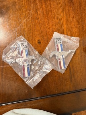 NEW 1967 Ford Mustang 289 Fender Emblems Pair OEM Licensed MAP C7ZB-160229