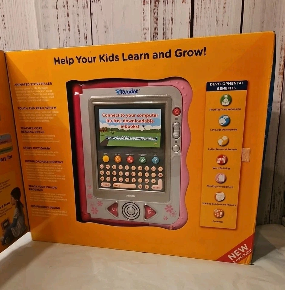New Vtech V.Reader Interactive E-reading System Bundle w/3 Games 2010 - Image 2 of 4