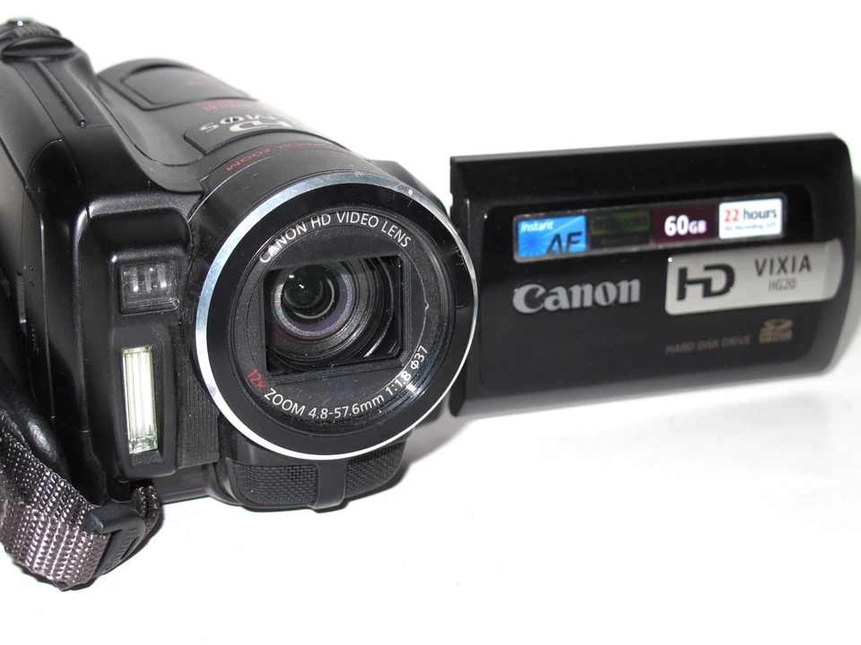 Canon VIXIA HG20 Full HD 1080p 60GB HDD Camcorder Near Mint OEM Battery TESTED - Image 2 of 4