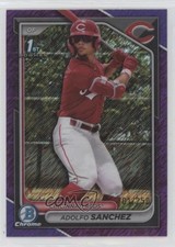 2024 Bowman Chrome Prospects Purple Shimmer Refractor /250 Adolfo Sanchez 14md