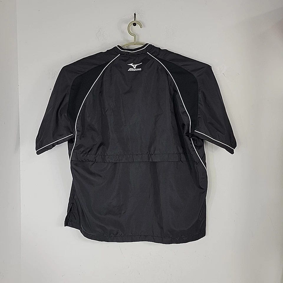 Chaqueta pulóver ventilada con ribete blanco negro de béisbol golf Mizuno para hombre 1/4 cremallera talla L Foto 2 de 4