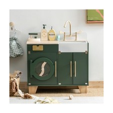 ROBOTIME Play Kitchen Set- Wooden Toy Washing Machine, Kids Washer ... Fast Ship