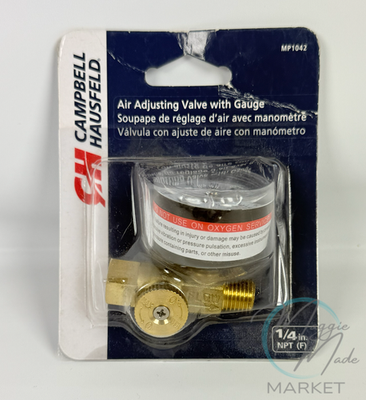 #ad Campbell Hausfeld Air Adjusting Valve w Gauge 1 4quot; MP1042 $8.15