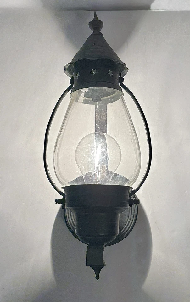 Aplique de luz antiguo de latón y cobre Mission Arts original de principios de 1900 de los años 20 Foto 2 de 4