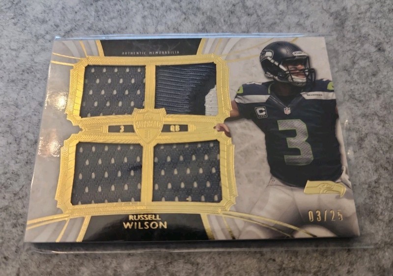 2013 Topps Supreme - Russell Wilson - Veteran Quad Relics #3/25 - eBay 1/1