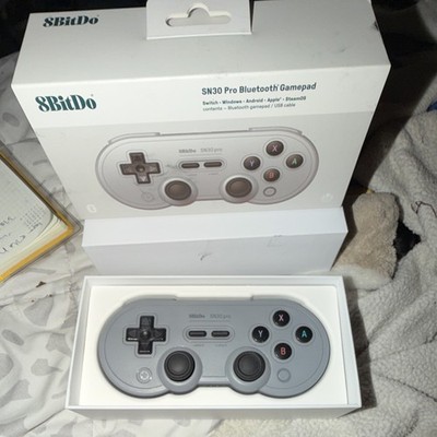 8BitDo SN30 Pro Bluetooth Gamepad Gray 80DM for Switch PC Android iOS SteamOS