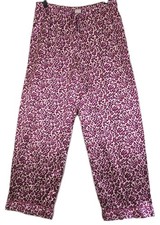 Gilligan O  Malley Woman Size M Pink Animal Print Pajamas Pants.