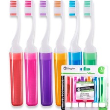 Lingito Travel Toothbrushes - Mini Toothbrush with Cover, Camping Toothbrush ...