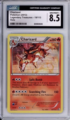 CGC 8.5 Charizard Pokemon Vintage Legendary Treasures Holo 19/113