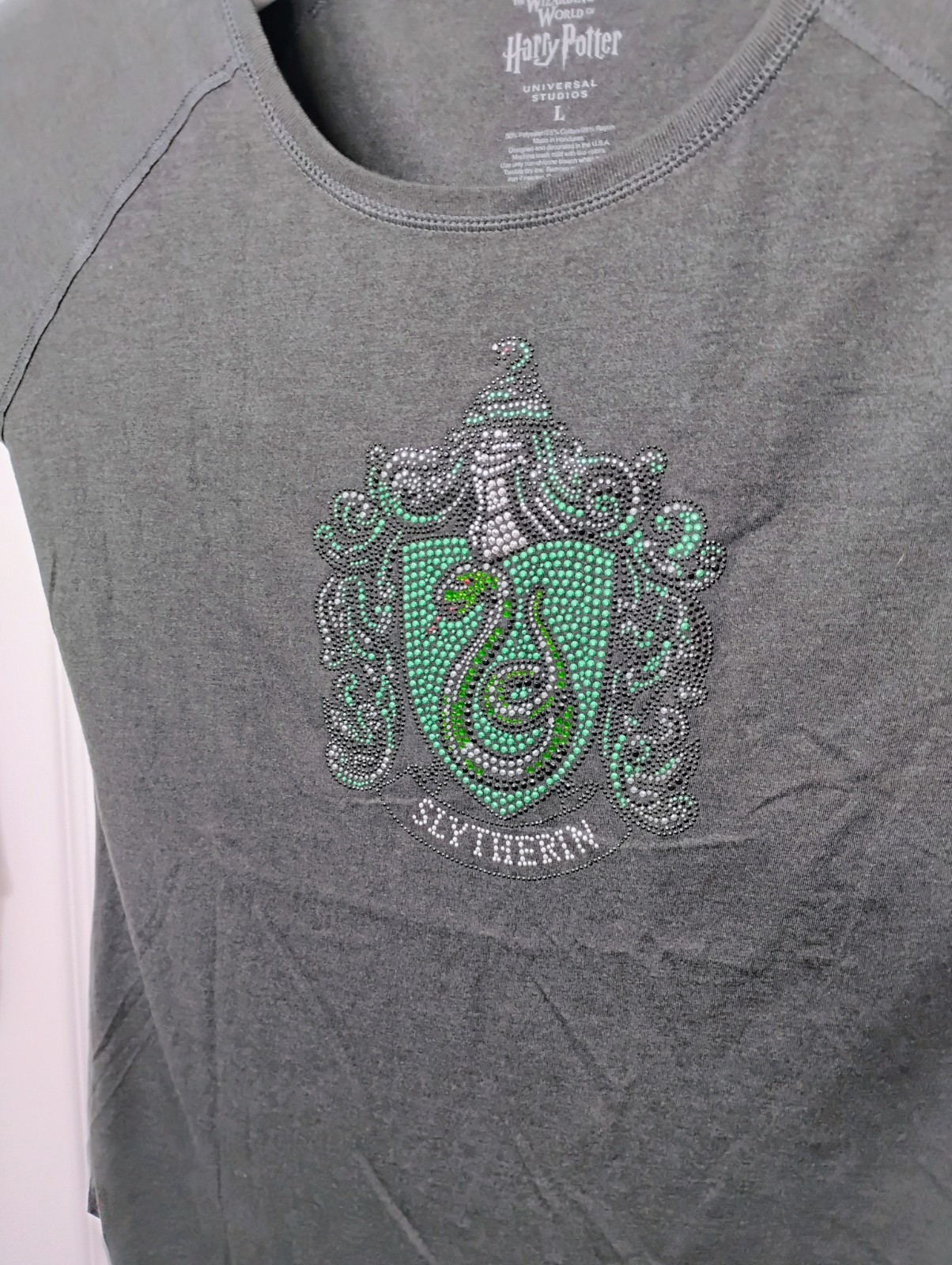 Slytherin Female LARGE Jewel Crystal Charcoal Gray Wizarding World Harry Potter