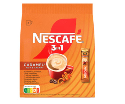 Nescafe Caramel 3in1 Instant Coffee Drink Bags 160g 5.6oz Sweet Latte Mix Box