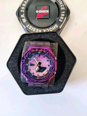 G-SHOCK Analog-Digital Purple/Gray Resin Watch 200m Quartz Shock Resistant
