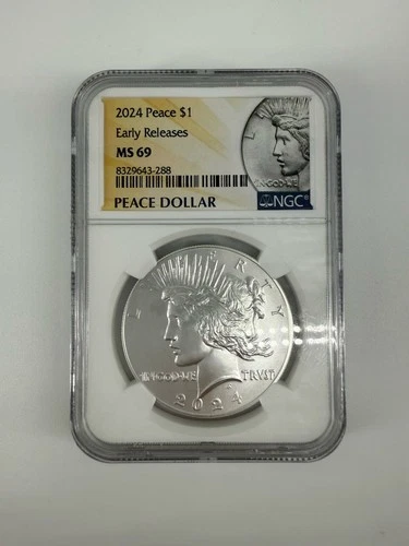 2024 - Anniversary Series - Graded NGC MS69 Early Release - Peace Silver Dollar.