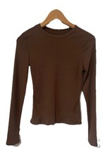 Women's Long Sleeved Ribbed Bodysuit Top Brown Size Some Brand New No Tags
