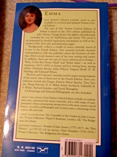 NEU - Emma, Jane Austen, Norton Critical, 4. Auflage, (2011, Trade Paperback) - Bild 2 von 2