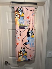 Bluey Bingo Plush Throw Blanket 50 X 70 Love Valentine's Day Disney NWT