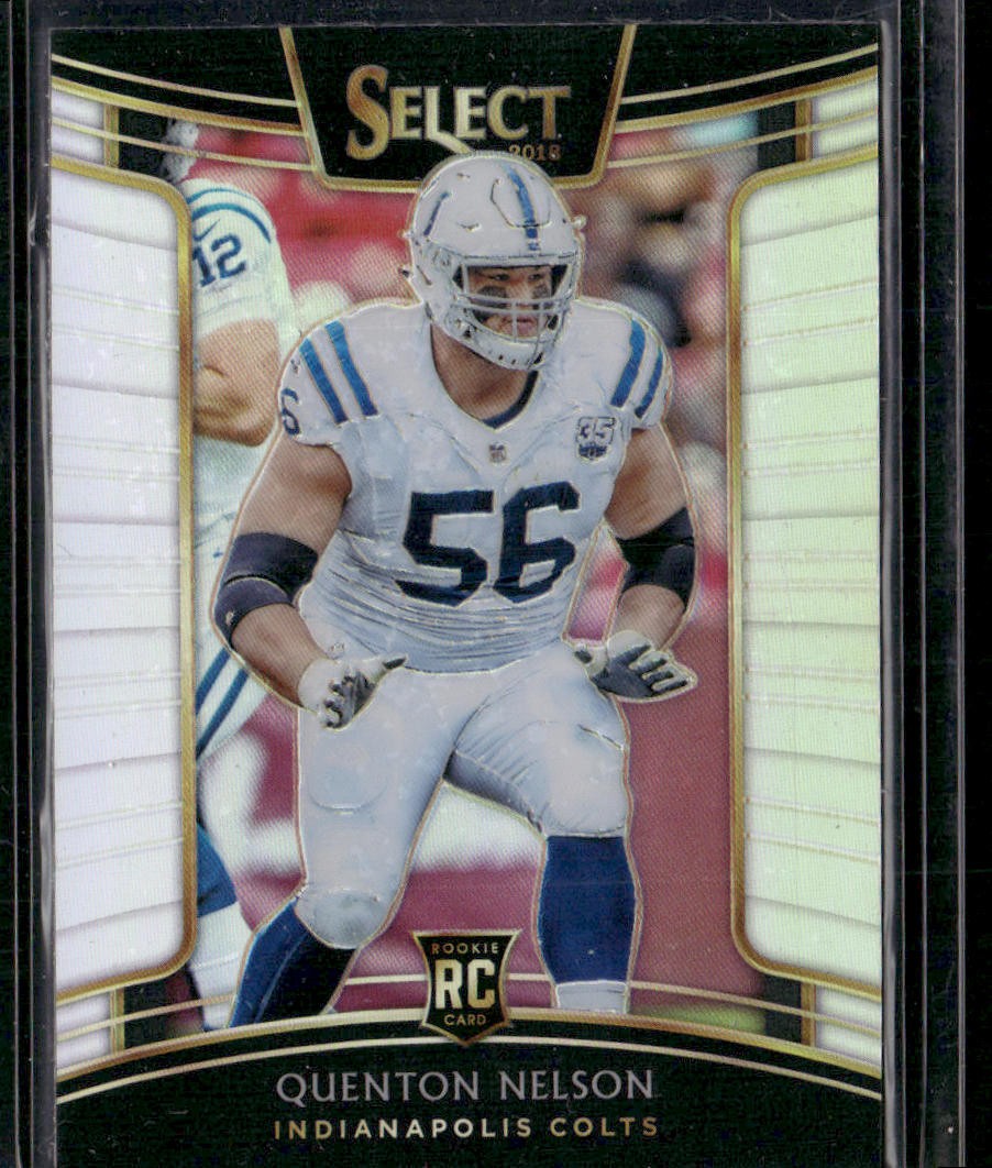 2018 Panini Select #2 Quenton Nelson Silver Prizm