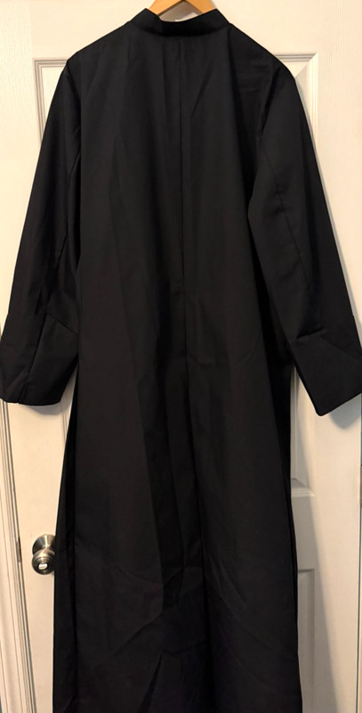 CATHOLIC PRIESTS BLACK CASSOCK BY ROBERT GASPARD 57"