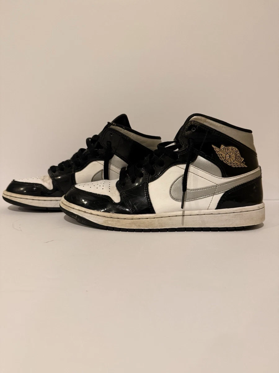 Las mejores ofertas en Jordan 1 SE Mid Black White Metallic Silver