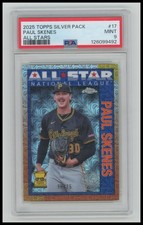 2025 Topps Series 2 Paul Skenes 1990 Chrome Silver Pack All-Stars /25 PSA 9
