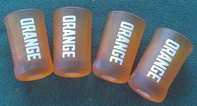 Jägermeister Glas Orange 04er Set Satiniert