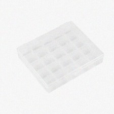 SewNeat Bobbin Box: 25-Slot Plastic Organizer for Sewing Machine Bobbins