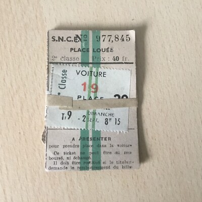 Bahnticket;.  ( 3. X. Tickets. Banded Together, S, N, C, E, )