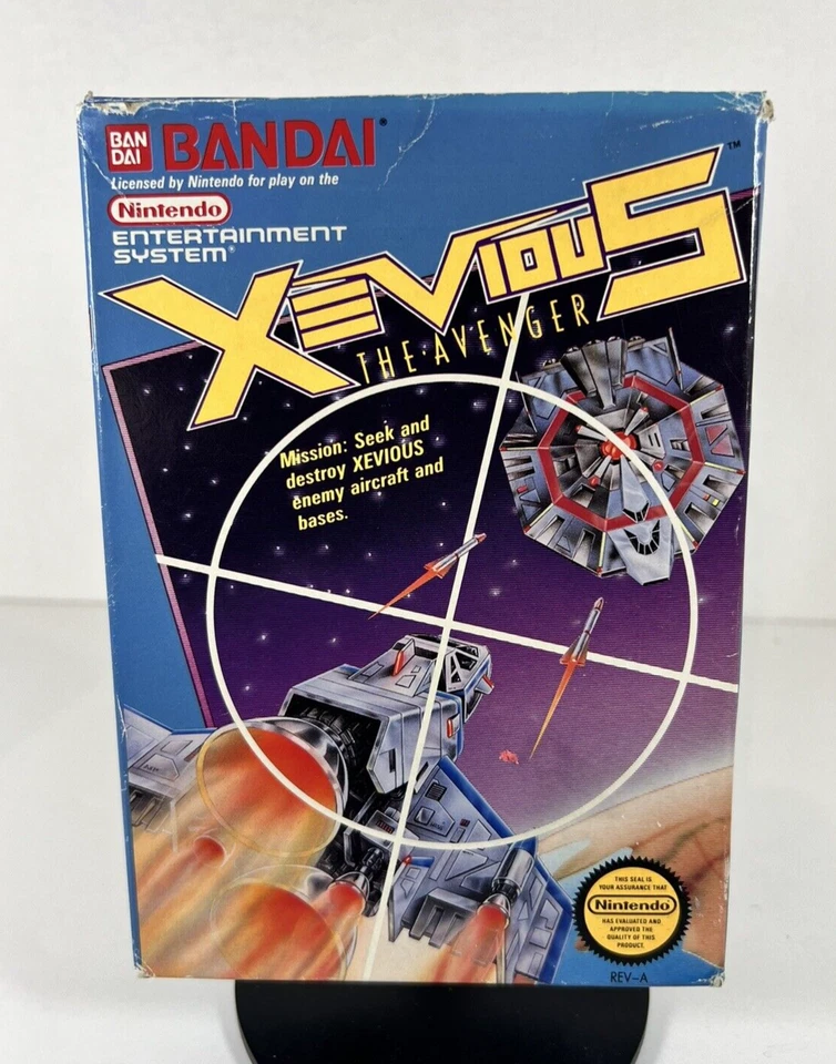 BANDAI XEVIOUS for Nintendo NES Complete Game Box Manual Tested Authentic - Image 2 of 4