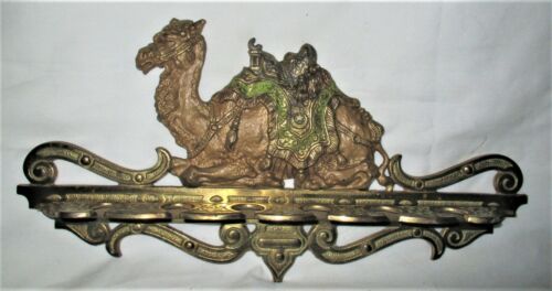 ANTIQUE US C.J.O. JUDD CAST IRON CAMEL WALL ART RACK KEY LEASH CHAIN PIPE HOLDER - Picture 2 of 10