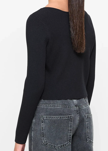 Girls size 9 Black ribbed tie front long sleeve cardigan top TARGET NEW AU 6621 - Picture 4 of 4