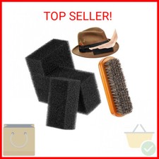 5 Pieces Felt Hat Cleaning Sponge Felt Hat Brush Felt Hat Cleaner Horse Hair Woo