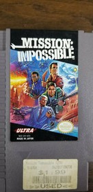 Videojuego Mission Impossible NES Nintendo - Contactos limpios y probados