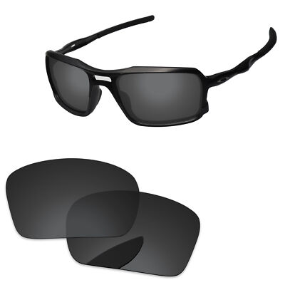 Lenslog Black Grey Polarized Replacement Lenses For-Oakley Triggerman OO9266