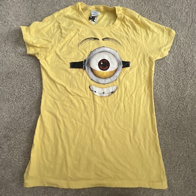 minions despicable me womens yellow shirt size XS Port