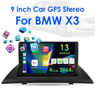 9'' Car Stereo Android 13 2+64GB For BMW X3 E83 2004-2012 Carplay GPS NAVI Player