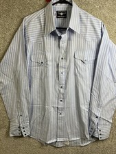 Vtg Flying R Ranchwear Ruddock Mens 17 Pearl Snap Button down Western Country