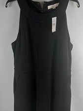 Loft Dress Women Size 10 Black Sleeveless Dress with Pockets Office  Classic