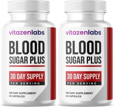 VitaZen Labs Blood Sugar Plus Support Dietary Supplements (120 Capsules) 2 Pack