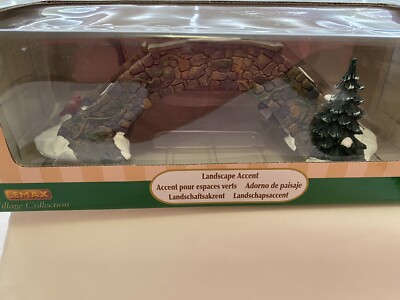 Lemax Bridge 2000 Village Landscape Collection Old Stone Bridge Poly Resin #020