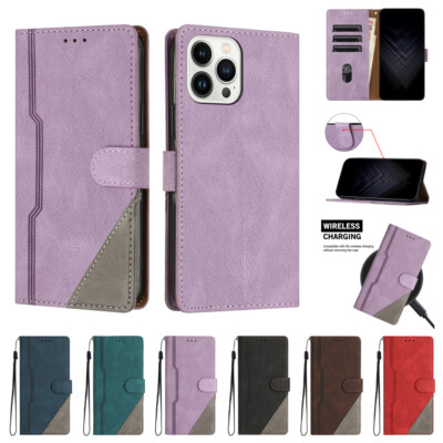 Für iPhone 16 Pro Max 15 14 13 12 11 Flip Leder Magnet Wallet Case Ständer Hülle