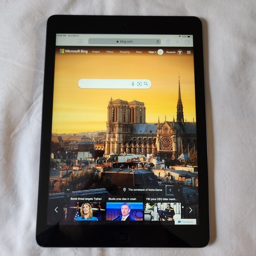 Apple iPad Air - A1475 - 16GB Silver Wi-Fi + Cellular iOS Tablet MF020LL/A